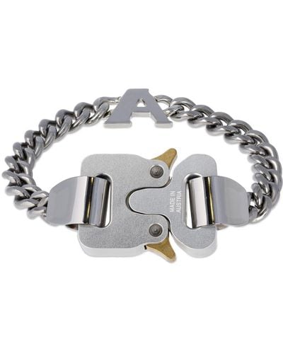 1017 ALYX 9SM Bracelet avec boucle et charm logo a - Métallisé