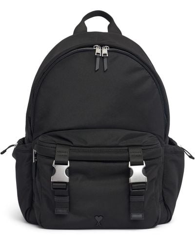 Ami Paris Adc Zipped Bomber Backpack - Black
