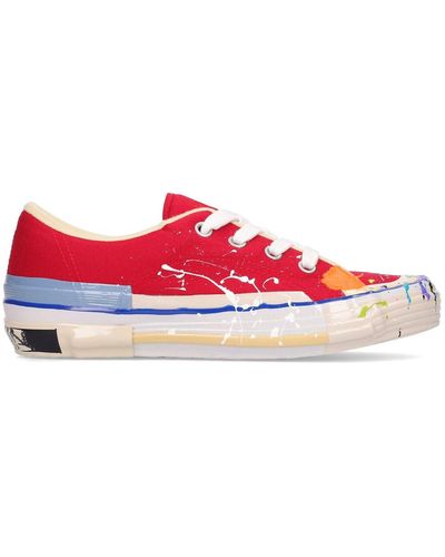 GALLERY DEPT X LANVIN Painted Canvas Trainers - Red