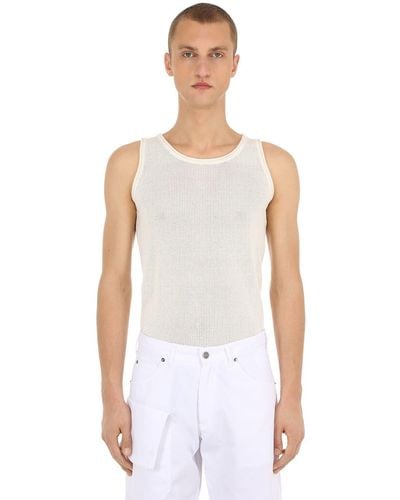 Jacquemus Le Marcel Cotton Knit Tank Top - White