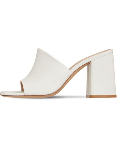 Gianvito Rossi 85Mm Wynn Leather Mules - White