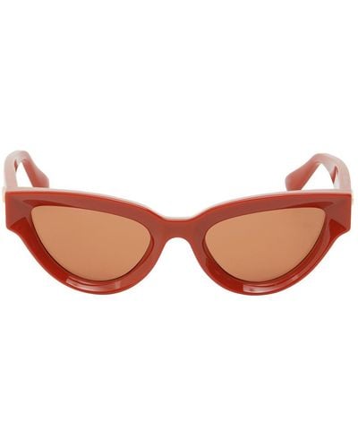 Bottega Veneta Bv1249S Sharp Cat Eye Acetate Sunglasses - Brown