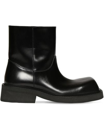 Balenciaga Inspector Bootie Leather Boots - Black
