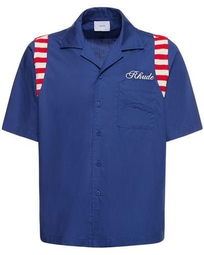Rhude America Spirit ポプリンシャツ - ブルー