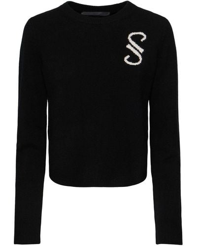 Proenza Schouler Stella Cashmere Jacquard Sweater - Black