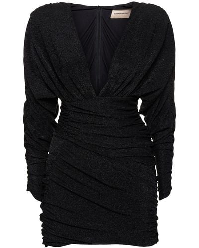 Alexandre Vauthier Draped Lurex Jersey Mini Dress - Black