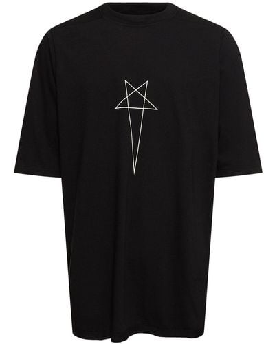 Rick Owens Baumwoll-t-shirt "jumbo Ss T" - Schwarz