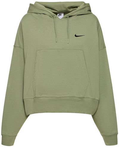 Nike Sudadera oversize de algodón con capucha - Verde