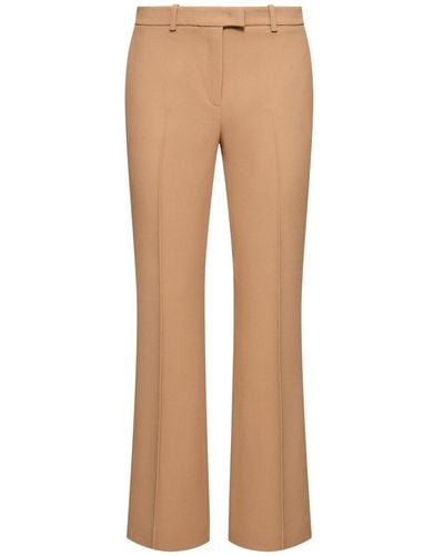 Michael Kors Haylee Flared Crepe Cropped Trousers - Natural