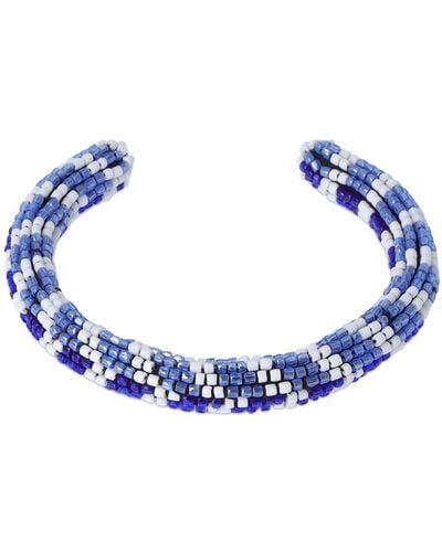 Isabel Marant Betsy Beaded Cuff Bracelet - Blue