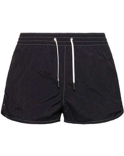 CDLP Contrast Stitching Nylon Swim Shorts - Blue