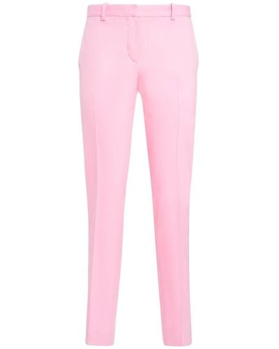 Versace Pantaloni dritti in lana stretch - Rosa