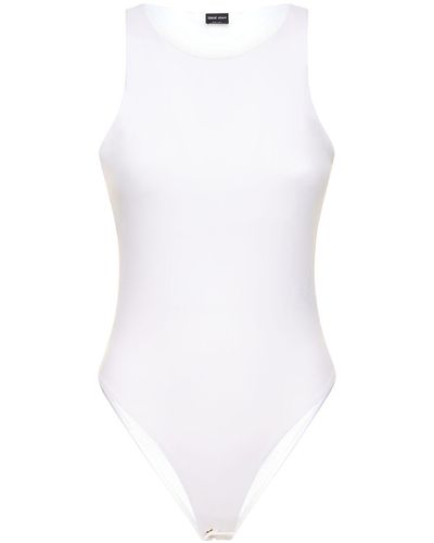 Giorgio Armani Stretch Jersey Bodysuit - White