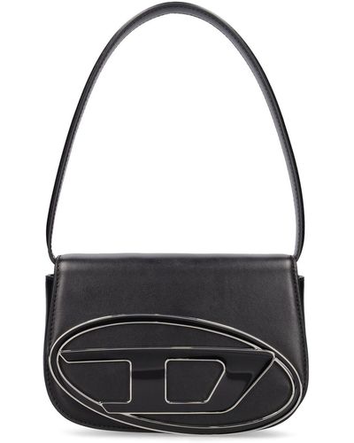 DIESEL 1Dr Leather Shoulder Bag - Black