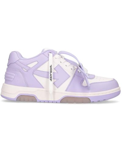 Off-White c/o Virgil Abloh 30mm Hohe Leder-sneakers "out Of Office" - Lila