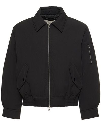 DUNST Classic Collared Bomber Jacket - Black