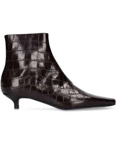 Totême 35Mm The Slim Leather Ankle Boots - Black