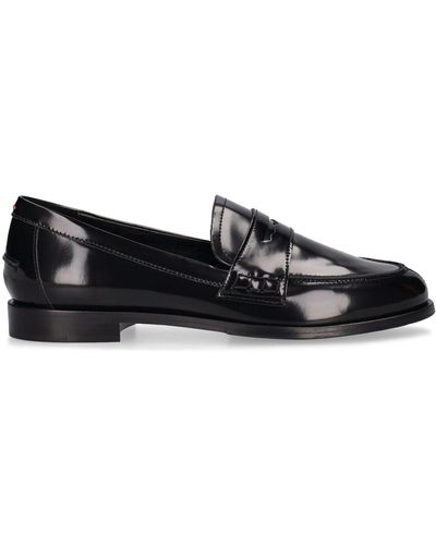 Aeyde 15mm Oscar Polido Leather Loafers - Black