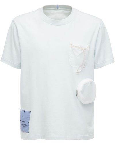 McQ T-shirt Breathe In Cotone Con Tasche - Bianco