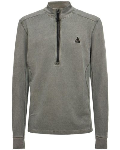 Nike Sweatshirt Aus Technomischung - Grau