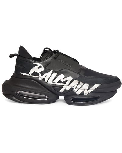 Balmain B-bold With Logo Sneaker In Black