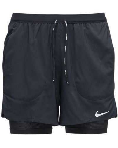 Nike Flex Stride 2-in-1-Laufshorts (ca. 18 cm) - Schwarz