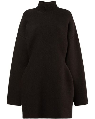 Balenciaga Hourglass Cashmere Blend Sweater - Black