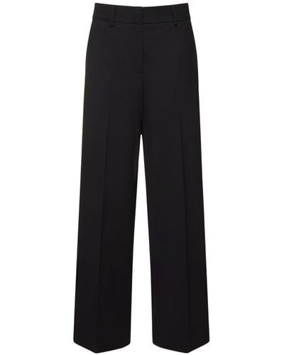 MSGM Pantalon en laine stretch - Noir