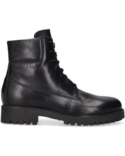 Totême 35Mm The Husky Leather Combat Boots - Black