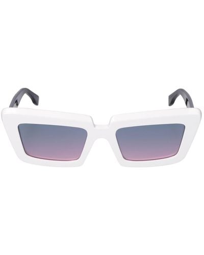 Retrosuperfuture Sonnenbrille Aus Acetat "coccodrillo" - Weiß