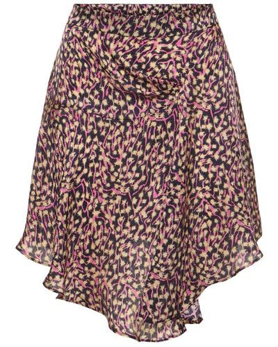 Isabel Marant Selena Printed Viscose & Silk Mini Skirt - Multicolor