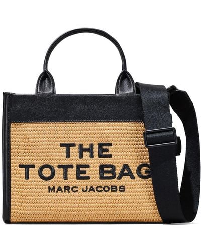 Marc Jacobs Borsa shopping piccola effetto rafia - Nero