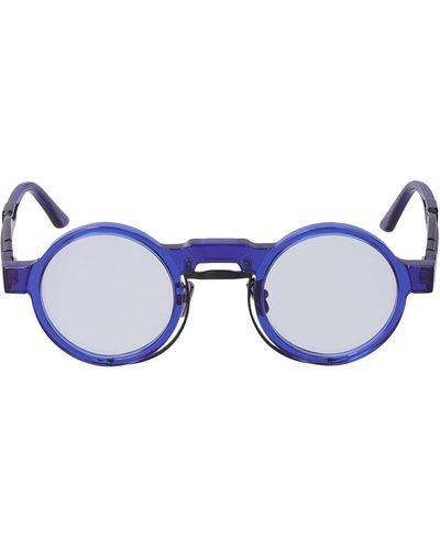 Kuboraum N3 Round Acetate Optical Glasses - Blue