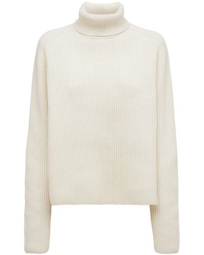 CASASOLA Sweater Aus Wollmischstrick Mit Rollkragen "elio" - Weiß