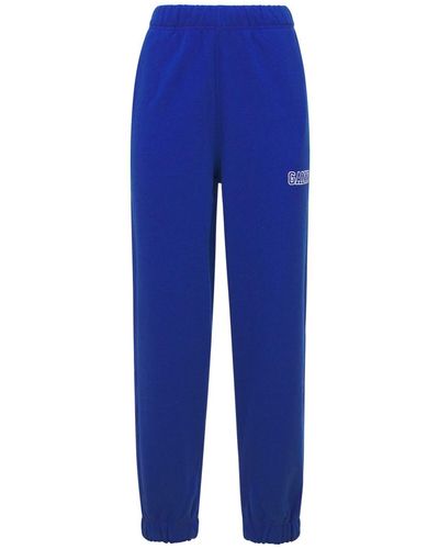 Ganni Isoli Recycled Cotton Blend Sweatpants - Blue