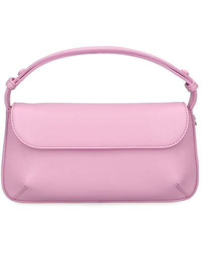 Courreges Sleek Leather Shoulder Bag - Pink