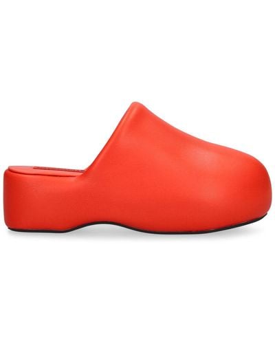 Simon Miller 55mm Hohe Clogs Aus Kunstleder "bubble" - Rot