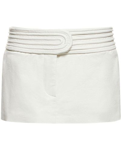 Simon Miller Dahl Faux Leather Mini Skirt - White