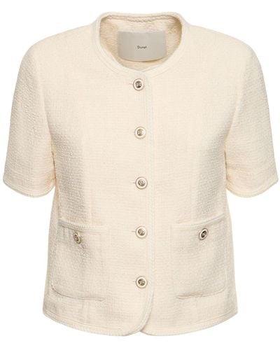 DUNST Summer Tweed Jacket - Natural