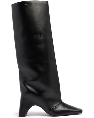 Coperni 85mm Bridge Leather Boots - Gray