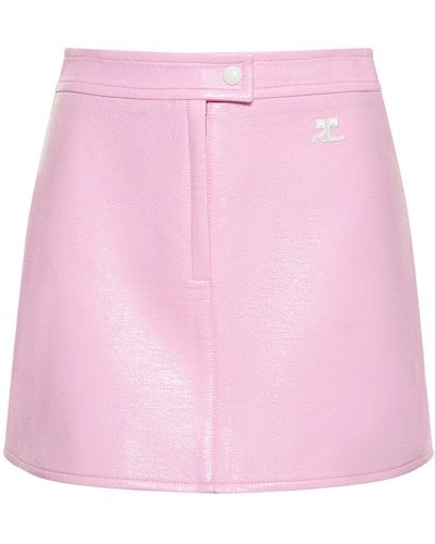 Courreges Re-Edition Vinyl Mini Skirt - Pink