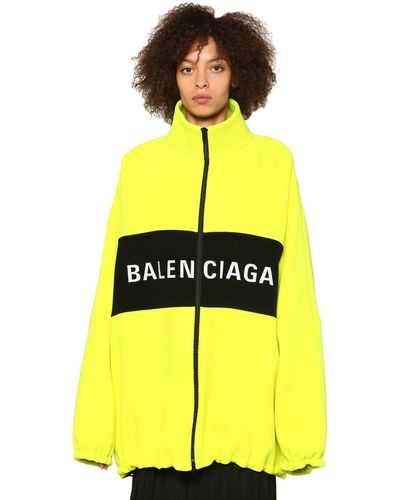 Balenciaga Oversized-Jacke mit Reißverschluss - Gelb