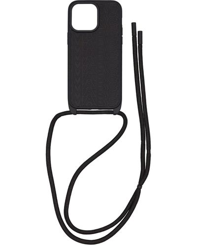Marc Jacobs Coque 3d avec lanière pour iphone 14 pro max - Noir