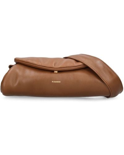 Jil Sander Small Cannolo Padded Leather Bag - Brown
