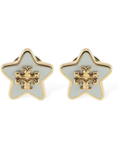Tory Burch Kira Cubic Zirconia Star Stud Earrings - Metallic