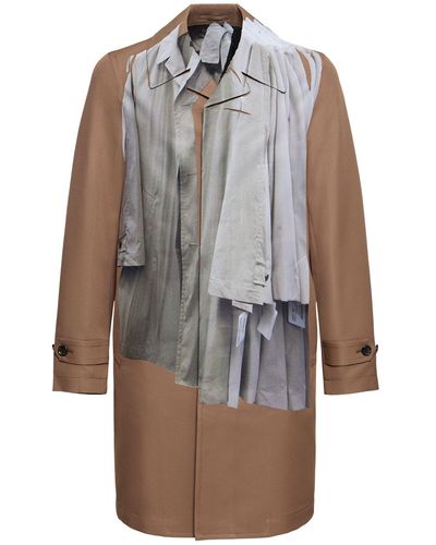 Comme des Garçons Printed Trench Coat - Gray