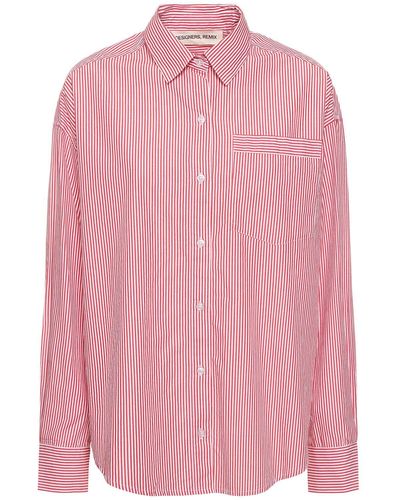 Designers Remix Harriet Oversize Shirt W/back Opening - Pink
