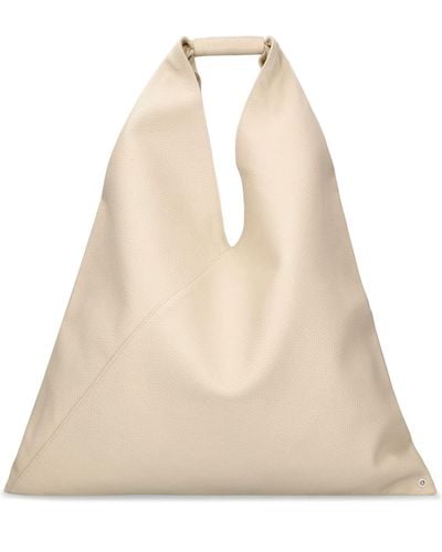 MM6 by Maison Martin Margiela Classic Japanese Grained Leather Bag - Natural