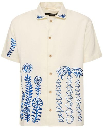 ANDERSSON BELL Camisa de lino y algodón - Azul