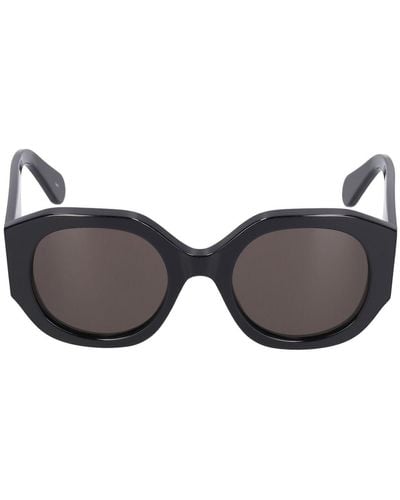 Chloé Oversized Logo Round Acetate Sunglasses - Black